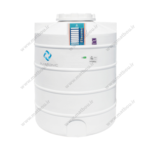 مخزن 1000 لیتری عمودی کوتاه سه لایه پلاستونیک